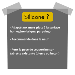 pose de couvertine sur silicone